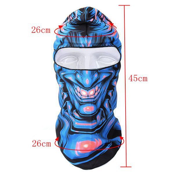 Men Women Winter Neck Face Mask Printed Skiing Hat Cycling Caps