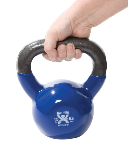 Kettlebell Vinyl Coated Weight Green  10lb  9  Diameter