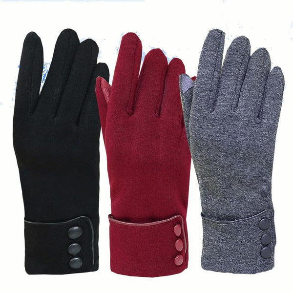 Women Unisex Warm Touch Screen Fleece Gloves No-Slip Cycling Outdoor Windproof Ski Gloves