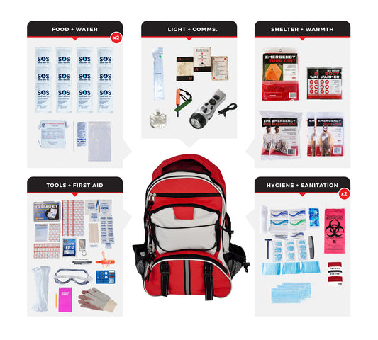 2 Person Comfort Survival Kit - Deluxe