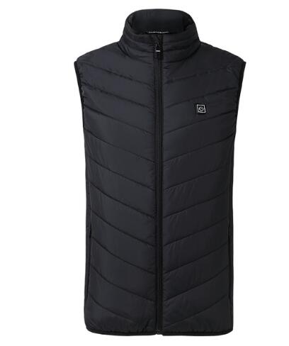 Color: Black, Size: M - Heated Vest Smart Electric Heating Jacket Men Women Waistcoat Winter