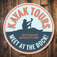 Kayak Tours Sign