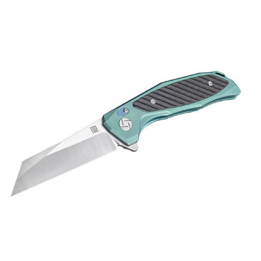 Artisan Megahawk Folder 3.62in S35VN Blade Green Titanium