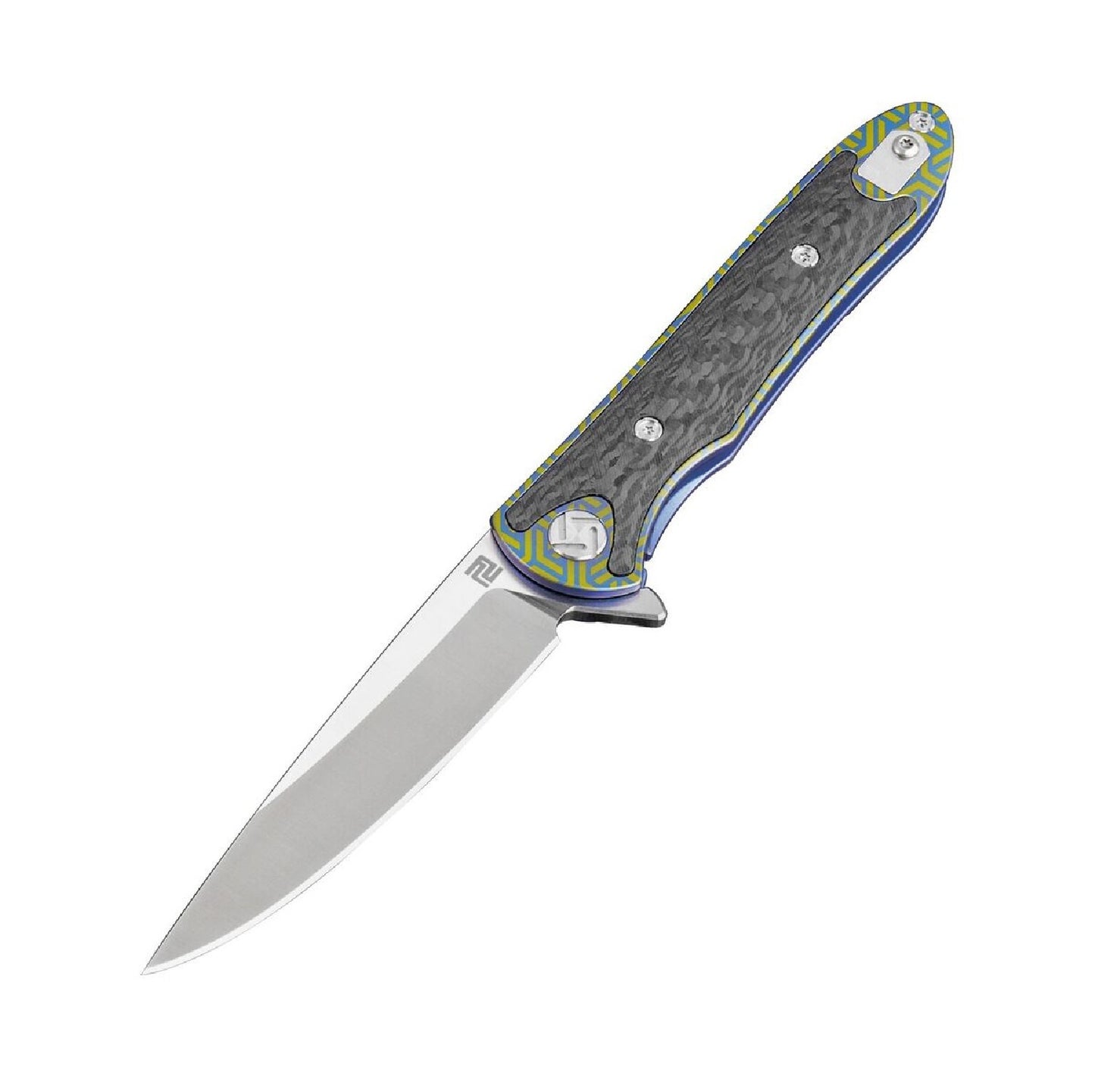 Artisan Shark Folder 3.94 in Fancy Green Titanium Hndl S35VN