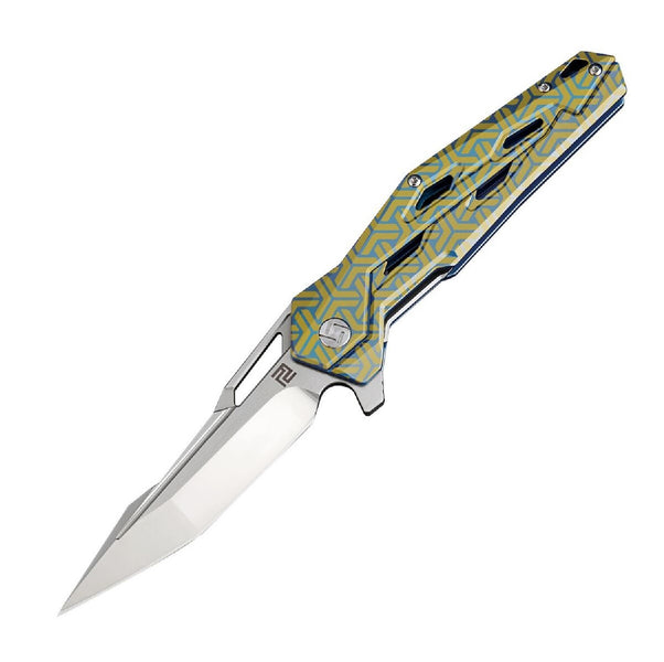 Artisan Bombardier Folder 3.54in Fancy Green Titanium S35VN