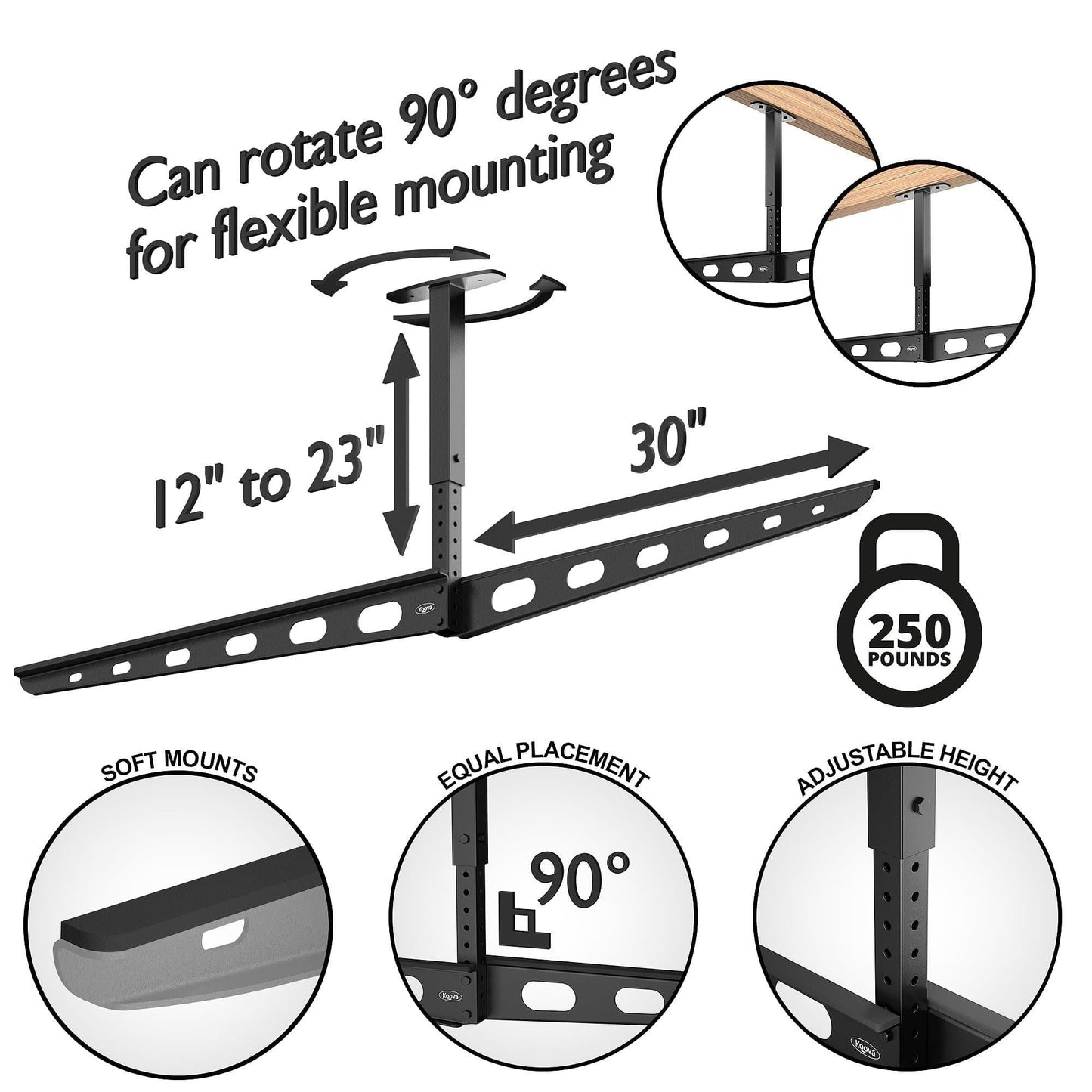 Kayak Ceiling Mounted Storage Rack