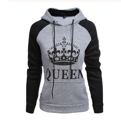 Color: KingXL+QueenL, Size: 1 - Printed Hooded Couple Sweatshirt