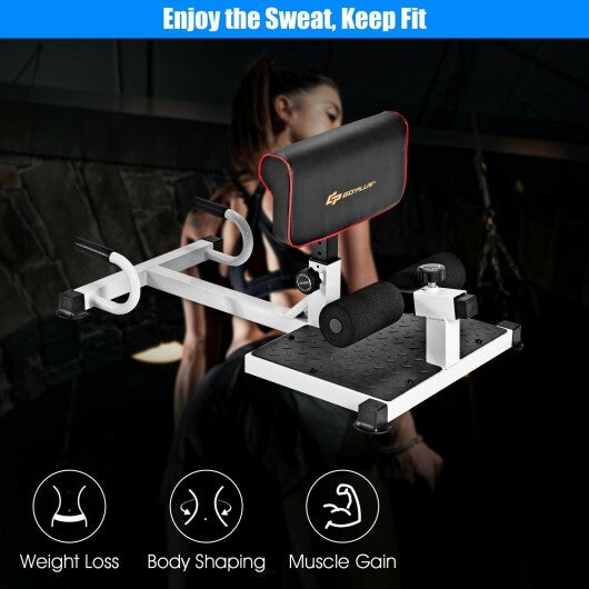 Multifunction Squat Machine Hip Thrust Machine Sit up Exercise Set - Color: Black