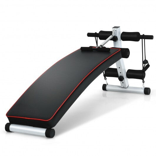 Multifunction Folding Full Body Strength Training Gym Bench - Color: Black