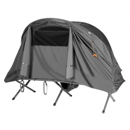 Cot Elevated Compact Tent Set with External Cover-Gray - Color: Gray