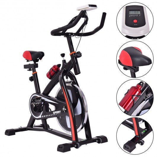 Household Adjustable Indoor Exercise Cycling Bike Trainer with Electronic Meter