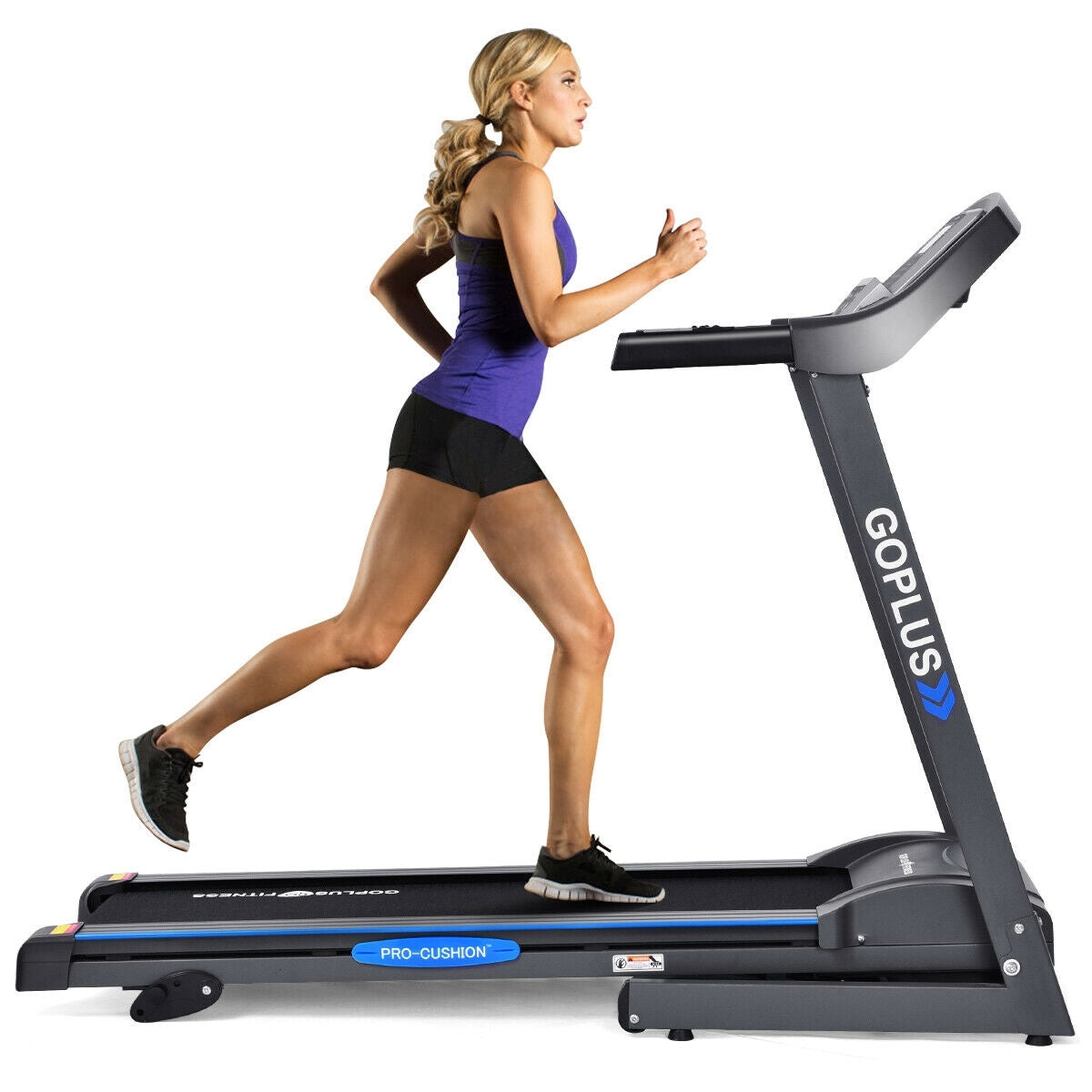 2.25 HP Folding Electric Motorized Power Treadmill Machine with LCD Display - Size: 2-2.75 HP