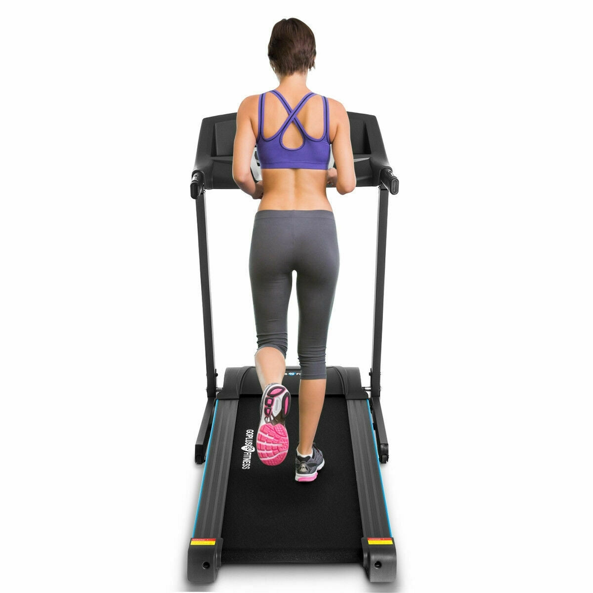 2.25 HP Folding Electric Motorized Power Treadmill Machine with LCD Display - Size: 2-2.75 HP