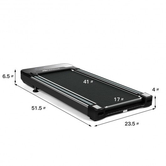 Under Desk Treadmill with Touchable LED Display - Color: Black - Size: 0.5-1.75 HP