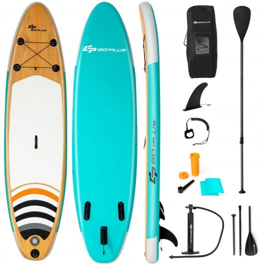 11' Inflatable Stand up Paddle Board Surfboard SUP with Bag - Size: L