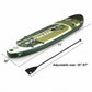 11 Feet Inflatable Standing Board Surfboard with Bag and Paddle - Color: Light Green