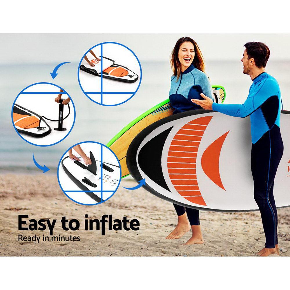 Weisshorn Stand Up Paddle Board 11FT Inflatable SUP Surfborads 15CM