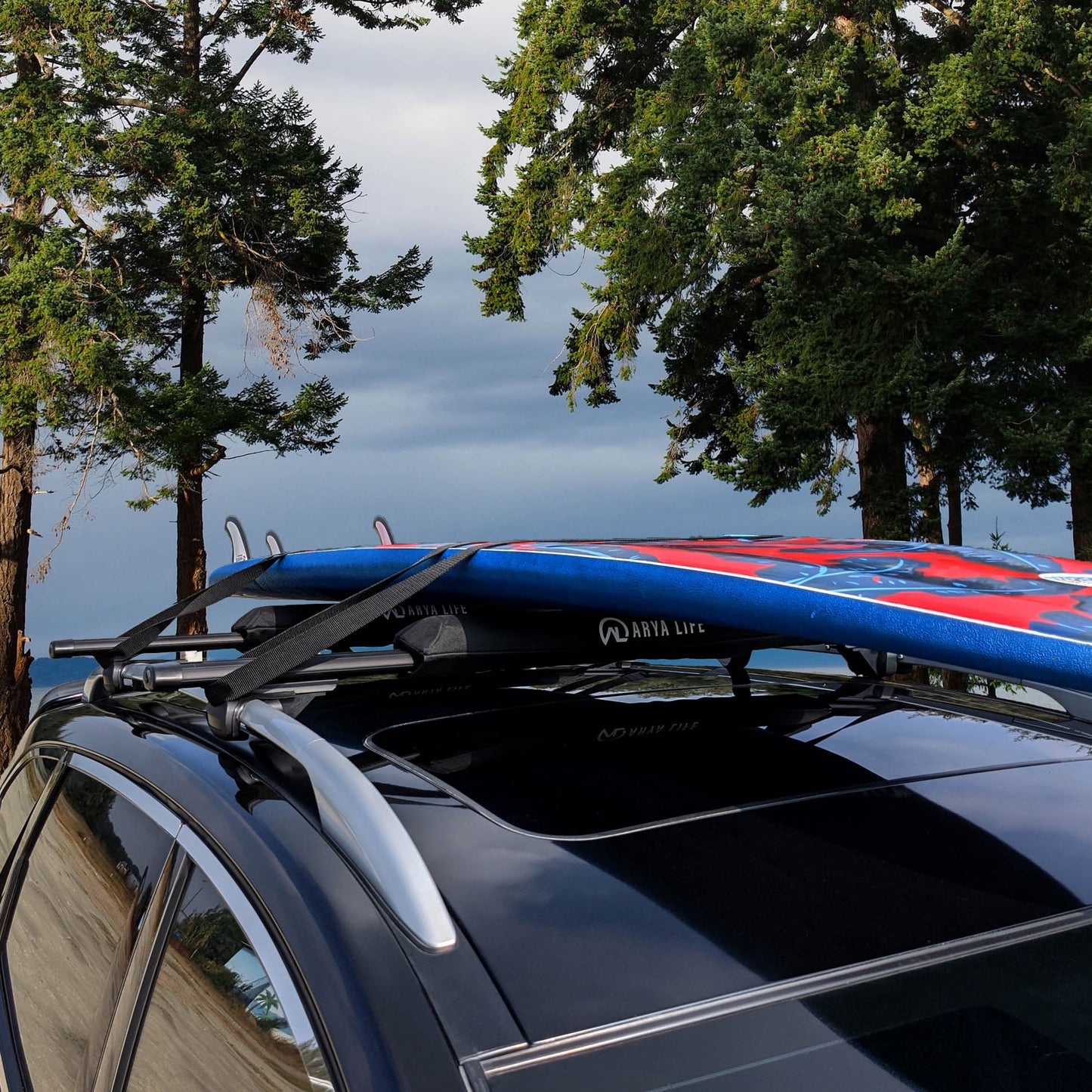 Arya Life 28" Aero Car Roof Rack Pads for SUP Paddleboard (Pair)