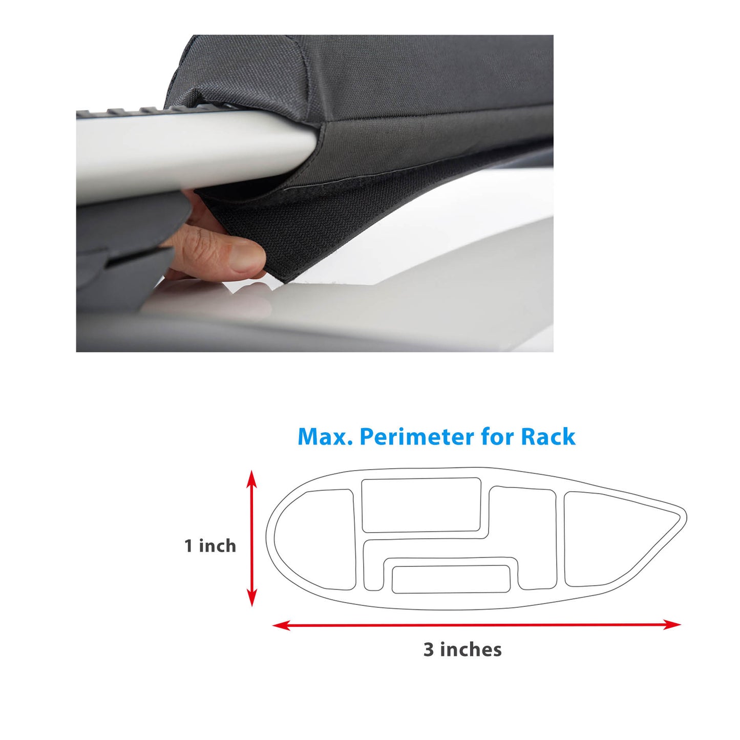 Arya Life 28" Aero Car Roof Rack Pads for SUP Paddleboard (Pair)