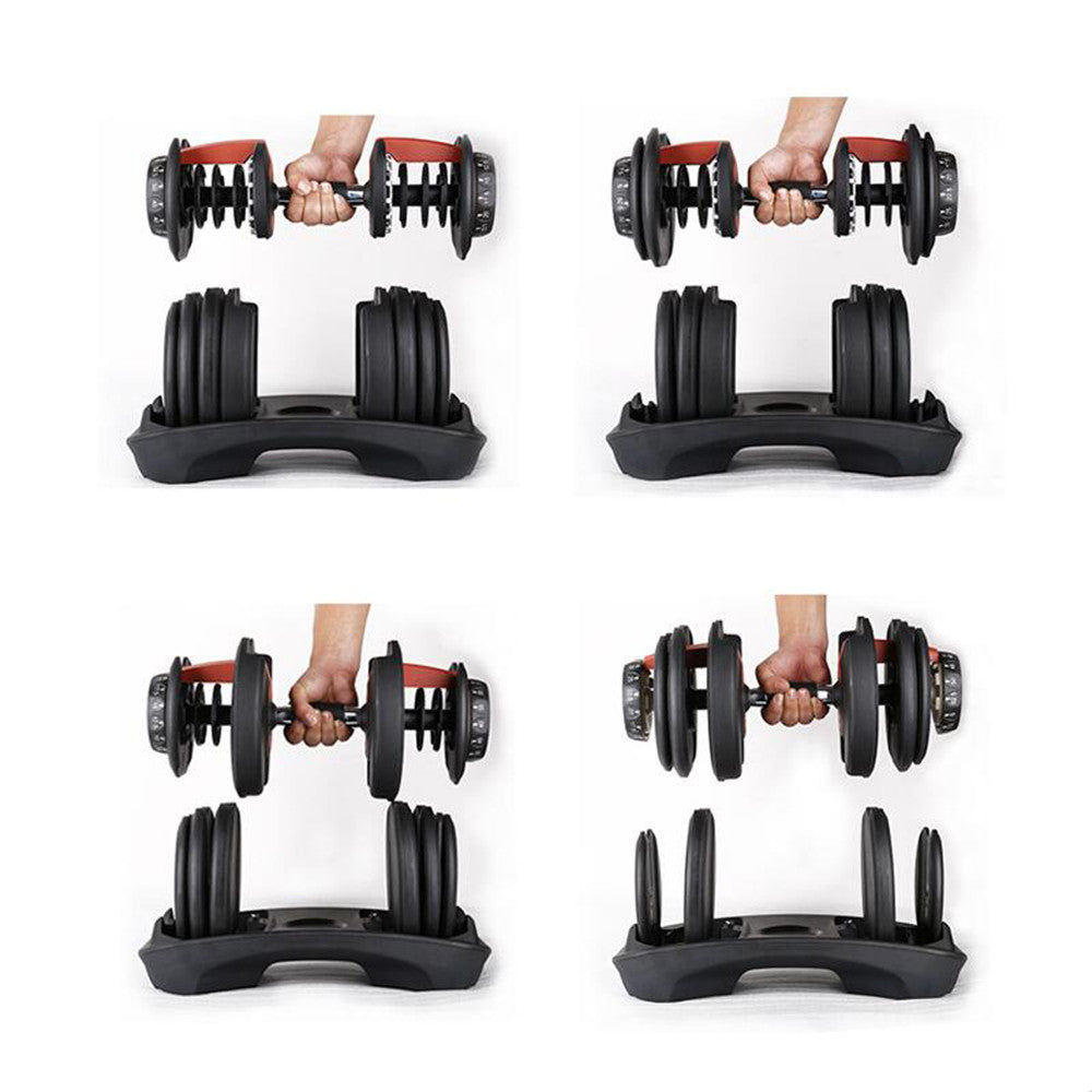 Options: 40KG(88.18 pounds),Color: Black - Men's special dumbbell automatic fast adjustable dumbbell 24kg/set 52.5 pounds gym dumbbell for man - Pack of [100]