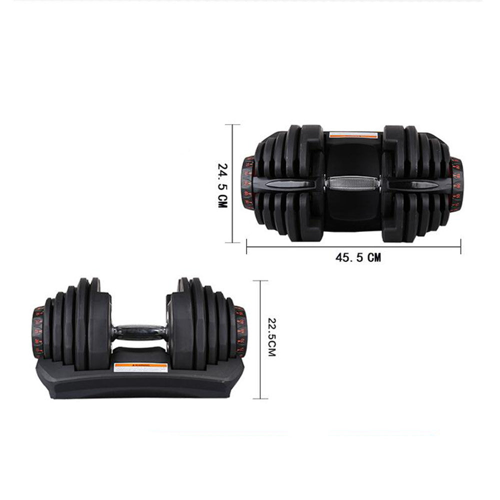 Options: 40KG(88.18 pounds),Color: Black - Men's special dumbbell automatic fast adjustable dumbbell 24kg/set 52.5 pounds gym dumbbell for man - Pack of [100]