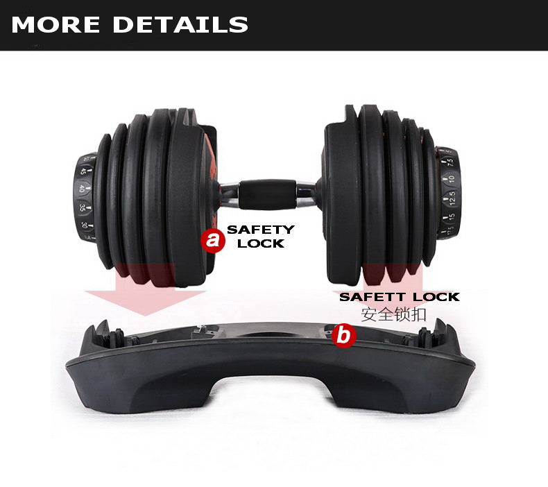 Options: 40KG(88.18 pounds),Color: Black - Men's special dumbbell automatic fast adjustable dumbbell 24kg/set 52.5 pounds gym dumbbell for man - Pack of [100]